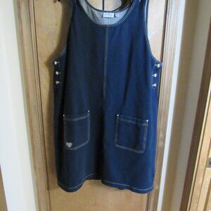 Quaker factory Denim Jumper Dress XL